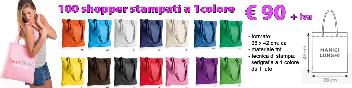 shopper in tnt personalizzati
